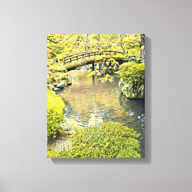 Japan travel traditional Japanese garden Canvas Print (Front)