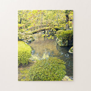 Japan travel traditional Japanese garden Jigsaw Puzzle