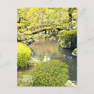 Japan travel traditional Japanese garden Postcard