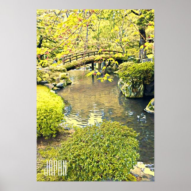 Japan travel traditional Japanese garden Poster (Front)
