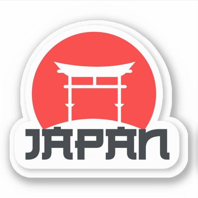 Japan Travel Vinyl Sticker (Front)