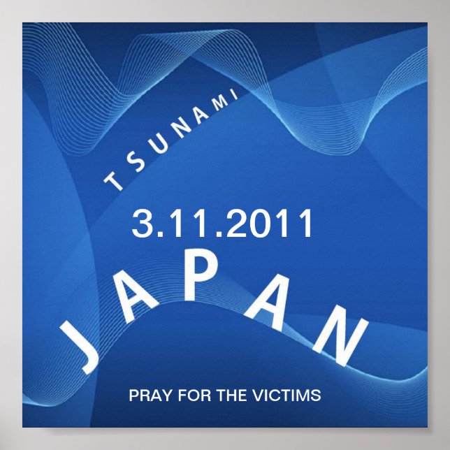 JAPAN TSUNAMI PRAY FOR THE VICTIMS POSTER (Front)