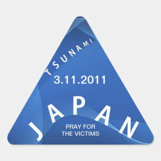 JAPAN TSUNAMI PRAY FOR THE VICTIMS TRIANGLE STICKER