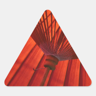 Japan Umbrella Tea K Bangasa White Triangle Sticker