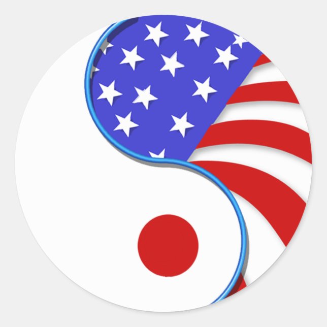 Japan USA Yinyang appeal sticker (Front)