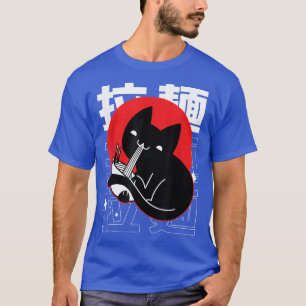 Japan vintage kawaii anime grunge kanji cat ramen T-Shirt