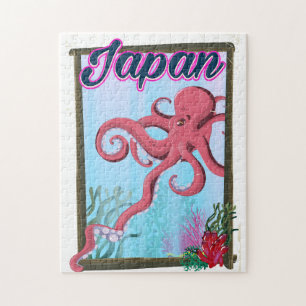Japan vintage style travel poster jigsaw puzzle