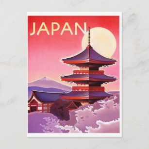 JAPAN vintage travel Postcard