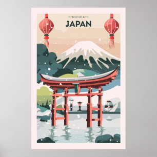 Japan vintage travel poster