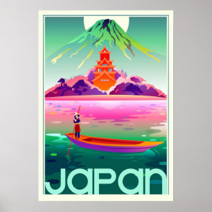 Japan, vintage travel poster