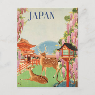 Japan Vintage Travel Poster Postcard