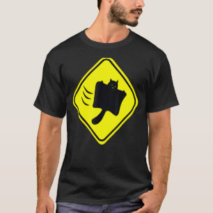 Japan Warning Sign Flying Squirrel Protect Your Nu T-Shirt