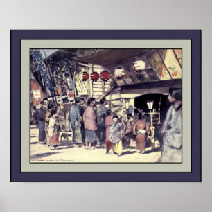 Japan Watercolor ~ “The Bill of The Play” ~ 1901 ~ Poster