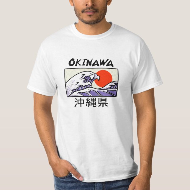 Japan Wave Beach Okinawa Island T-Shirt (Front)