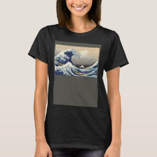 Japan Wave Design  The Great Wave Off Kanagawa by  T-Shirt