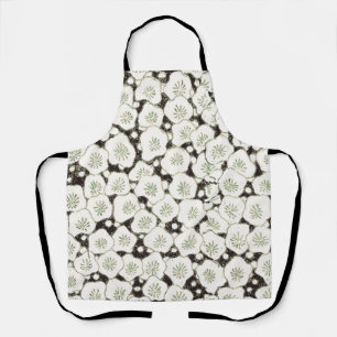 Japan White Flower floral garden Apron