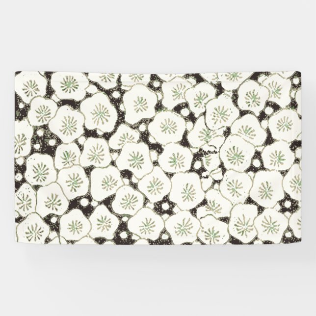Japan White Flower floral garden Banner (Horizontal)