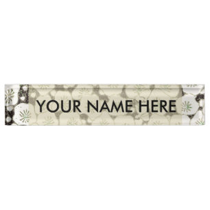 Japan White Flower floral garden Nameplate