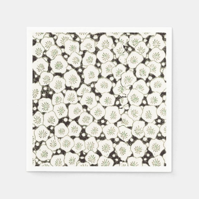 Japan White Flower floral garden Napkin (Front)