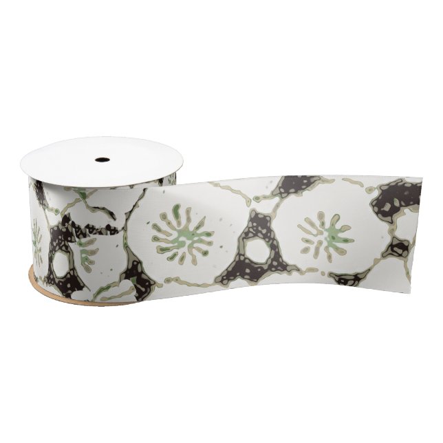 Japan White Flower floral garden Satin Ribbon (Spool)