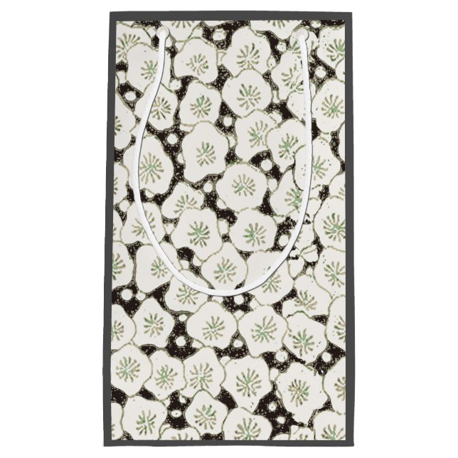 Japan White Flower floral garden Small Gift Bag (Front)