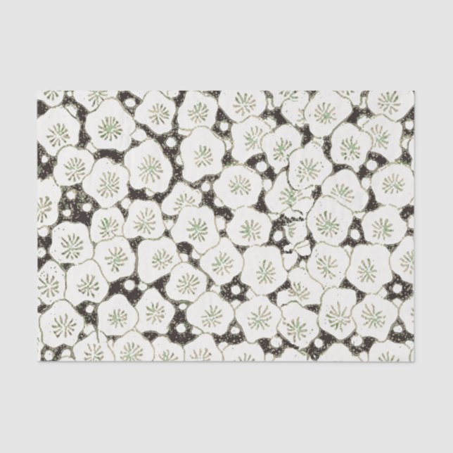 Japan White Flower floral garden Tissue Paper (Front)