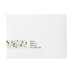 Japan White Flower floral garden Wraparound Address Label