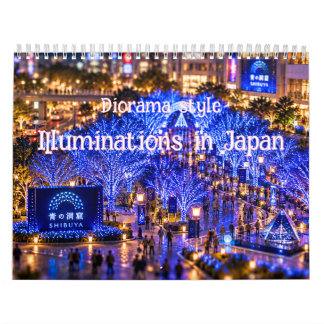 Japan Winter Illuminations Diorama Art Calendar