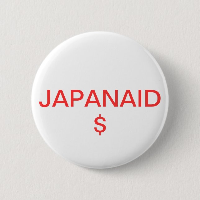 JAPANAID 6 CM ROUND BADGE (Front)