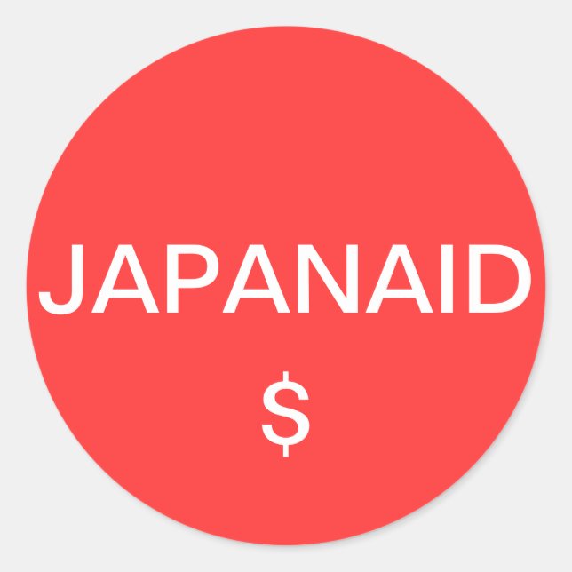 JAPANAID CLASSIC ROUND STICKER (Front)