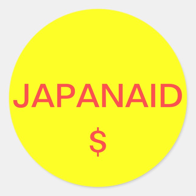 JAPANAID CLASSIC ROUND STICKER (Front)
