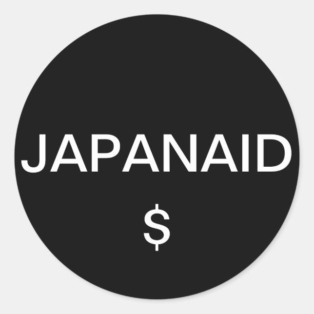 JAPANAID CLASSIC ROUND STICKER (Front)