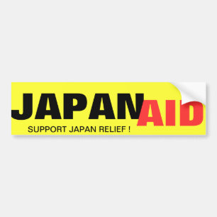 japanaid SUPPORT JAPAN RELIEF ! Bumper Sticker