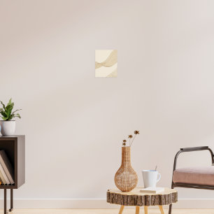 Japandi Abstract Line Art Minimalist Neutral Wall  Poster