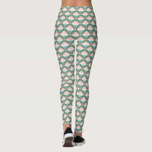 Japandi floral pattern _ Tropical Leggings