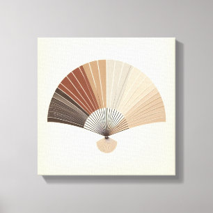 Japandi Folding Fan Abstract Balance Art Canvas Print