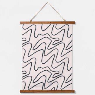 Japandi Minimalist Brush Stroke Pattern in Cream a Hanging Tapestry