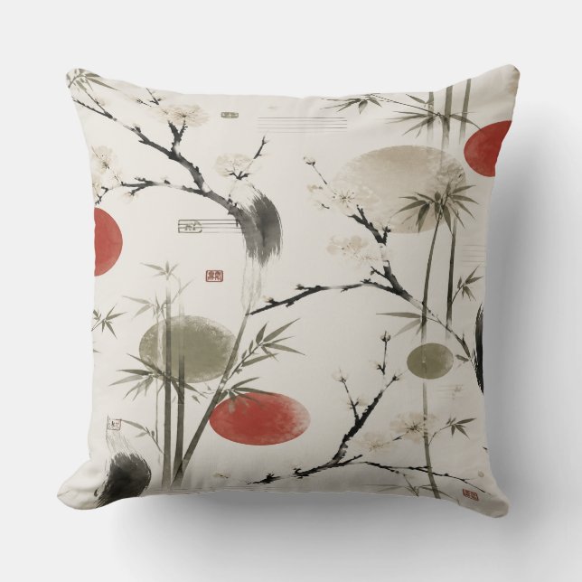Japandi Minimalist Zen Pillow (Front)