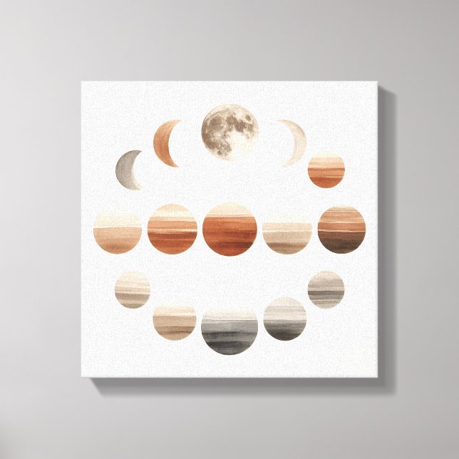 Japandi Moon Phases Back to School Wall Art (Front)