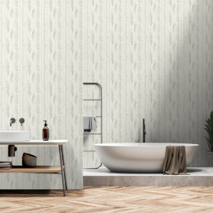 Japandi style sage herbal elements wallpaper