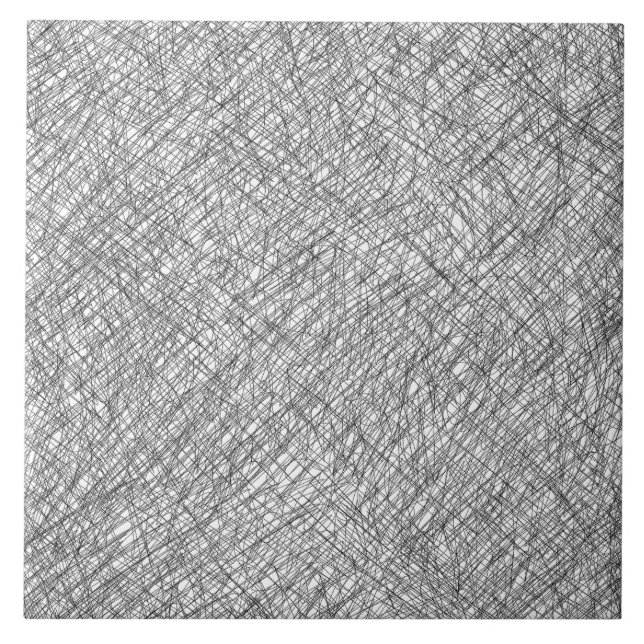 Japandi texture style simple lines scribble tile (Front)