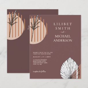 Japandi Wedding Scandinavian Abstract Geometric