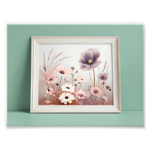 Japandi Wildflower Minimalist Botanical Photo Print