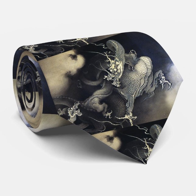 Japanease Dragons ネクタイ Tie (Rolled)