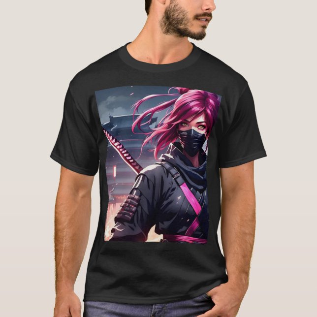 Japanes anime samurai T-Shirt (Front)