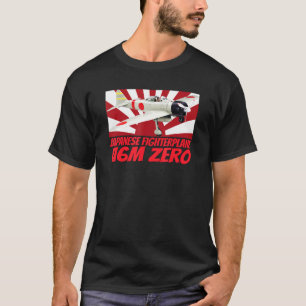 Japanese A6m Zero Ww2 Fighter Plane Warbirds Japan T-Shirt