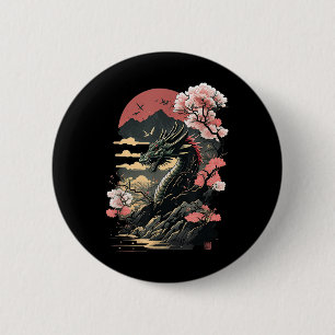 Japanese Aesthetic Dragon Japanese Art Japan Tatto 6 Cm Round Badge