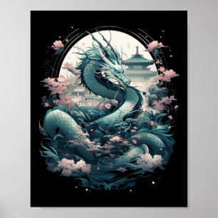Japanese Aesthetic Dragon Japanese Art Japan Tatto Poster