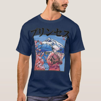 Japanese Aesthetic - Samurai Girl - Cherry Blossom T-Shirt
