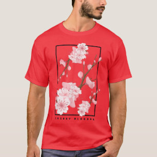 Japanese Aesthetic Vaporwave Cherry Blossom Glitch T-Shirt